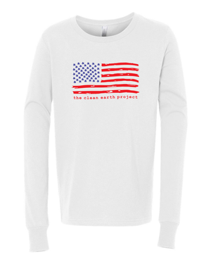 American Flag Long Sleeve tee Toddler/Youth