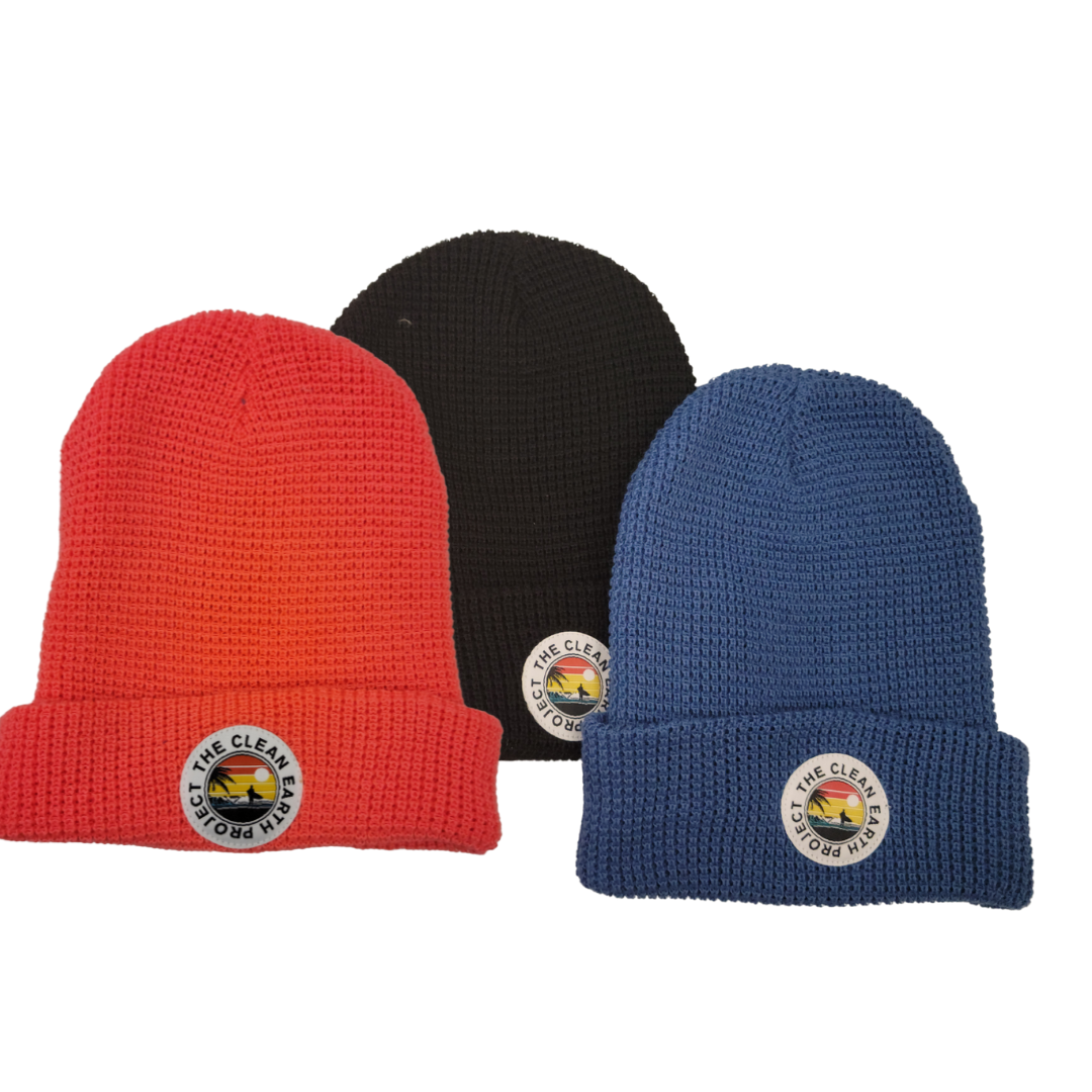 100% recycled water bottle Surfer Beanie from The Clean Earth Project