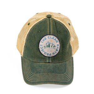 The Clean Earth Project | Circle Logo Vintage Trucker Hat | 5 Colors