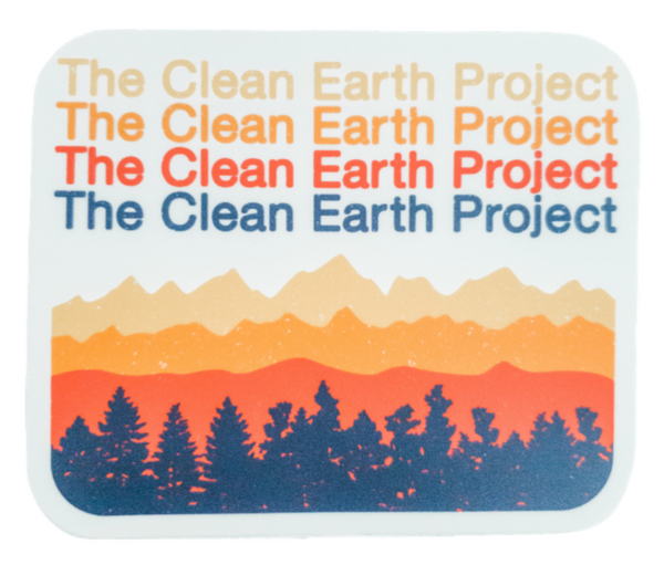 white mountain range sticker