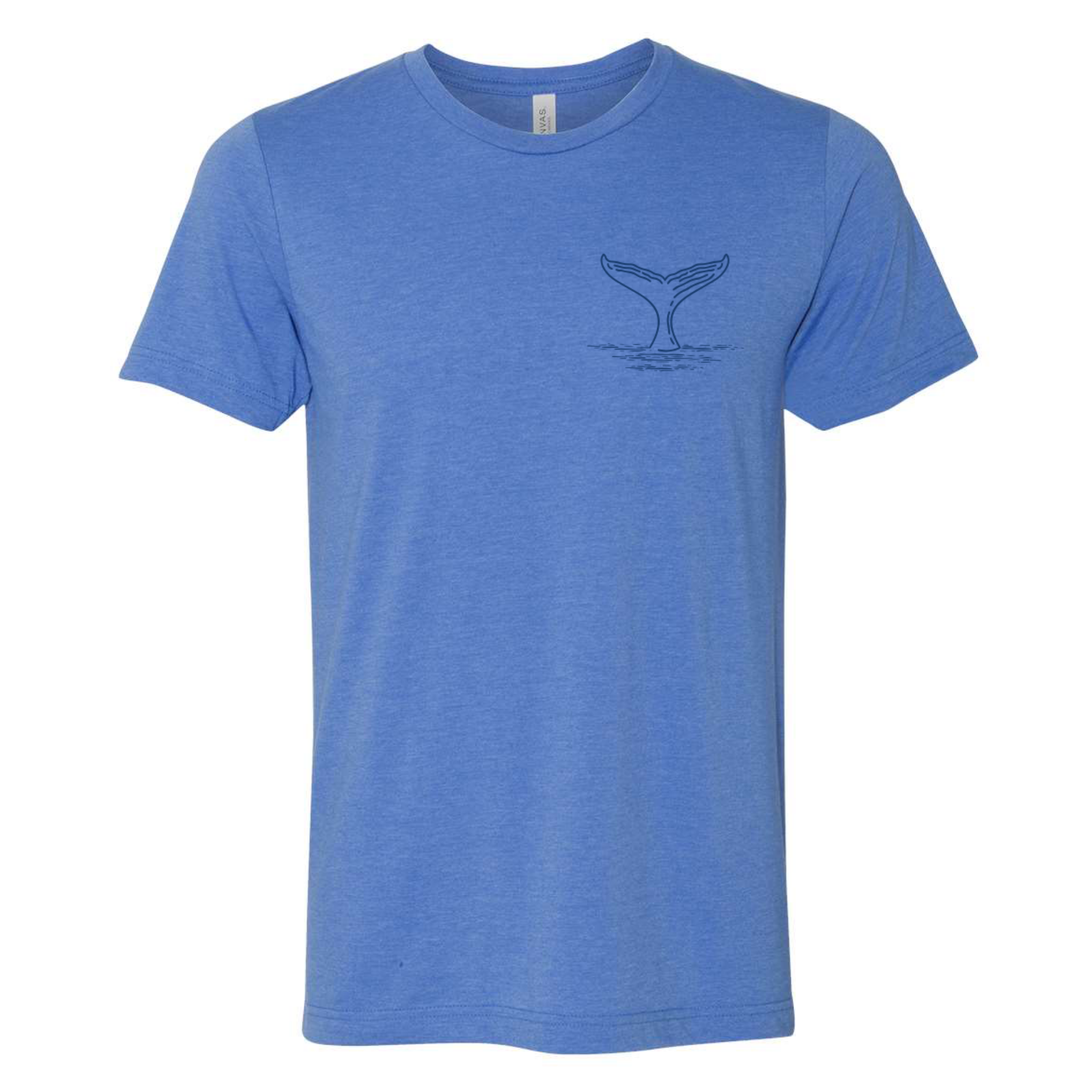 Whale Tail Tee Heather Blue