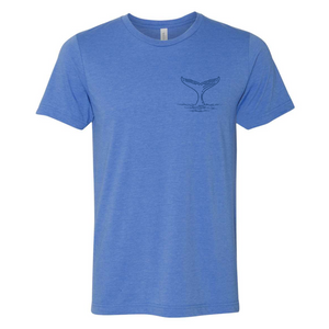 Whale Tail Tee | Heather Blue