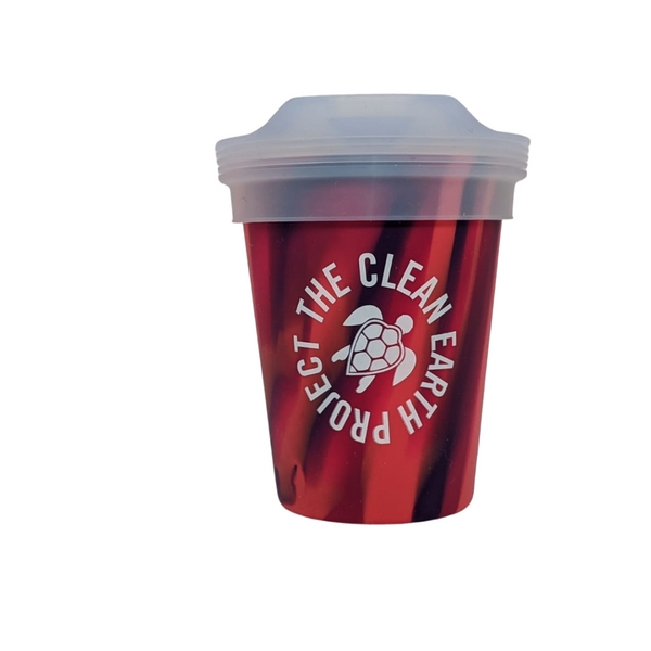 8oz reusable pint red turtle design