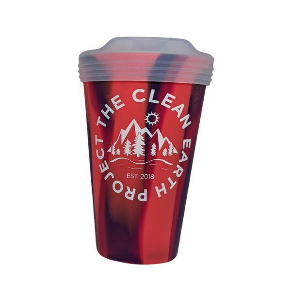 TCEP Reusable Pint & Lid  Arctic Sky 16 oz from The Clean Earth Project