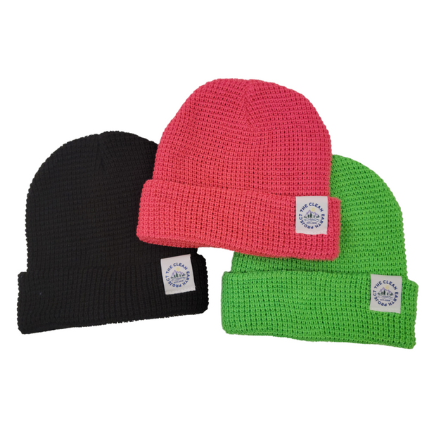 100% RECYCLED TCEP Waffle Knit Winter Beanie | Youth | 3 colors
