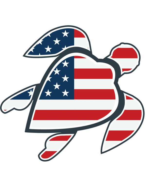 the clean earth project american flag turtle sticker