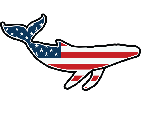 american flag whale magnet