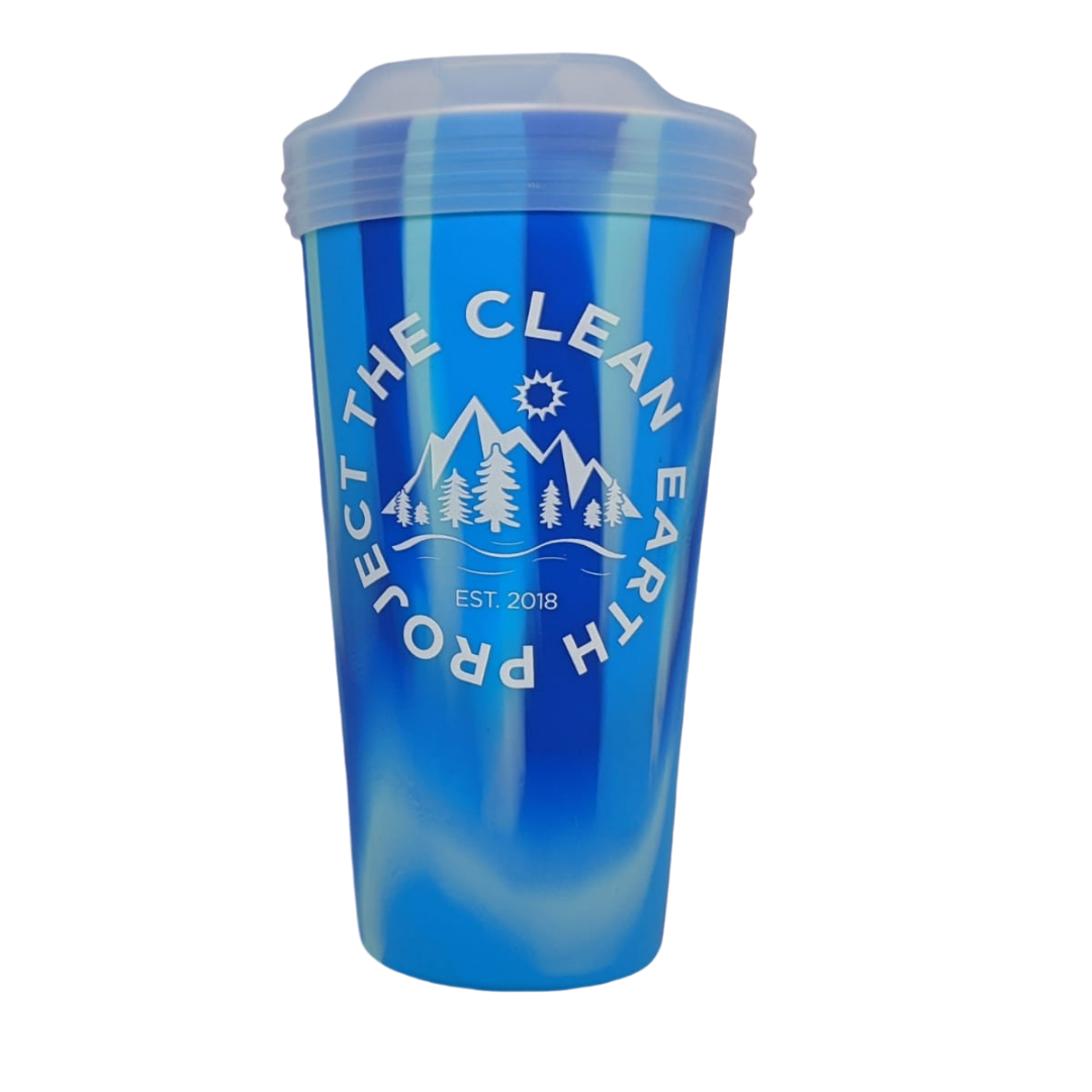 TCEP Reusable Pint & Lid  Arctic Sky 16 oz from The Clean Earth Project