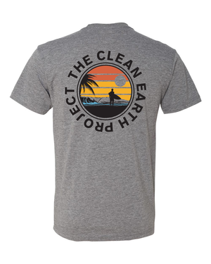 heather grey surfer logo back